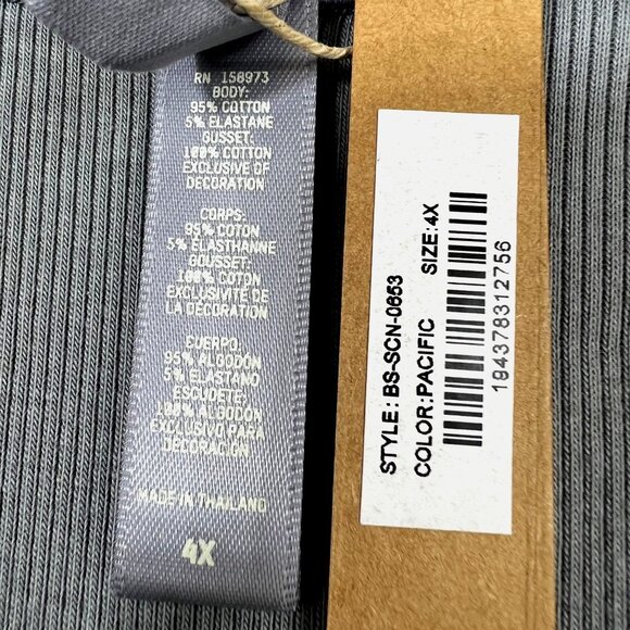 SKIMS Cotton Rib Bodysuit Pacific Women’s 4X - Picture 9 of 11